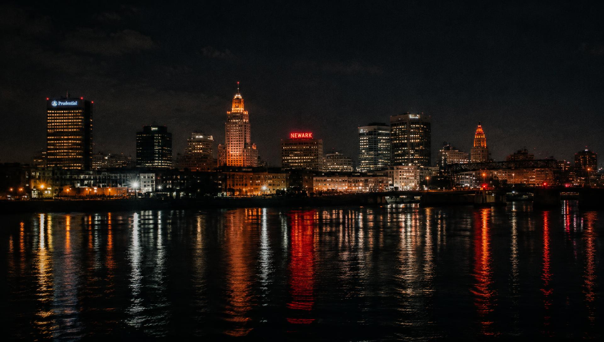 Skyline de Newark à noite